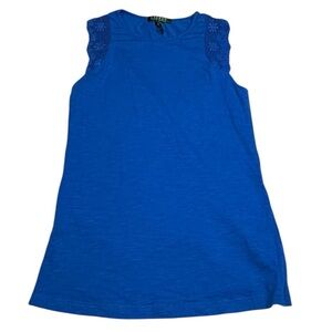 Ralph Lauren Blue Lace Cap Sleeve Model Blend Top Size XS